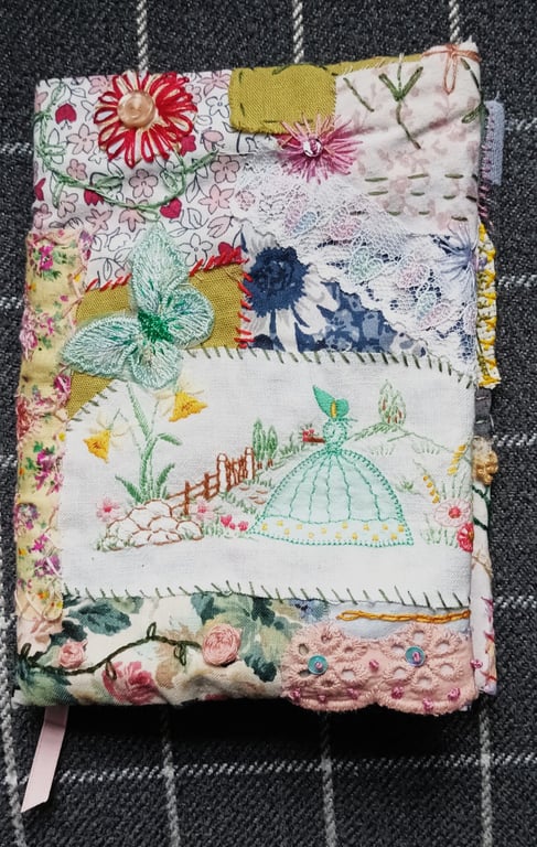 Slow stitched notebook cover - includes  quality notebook