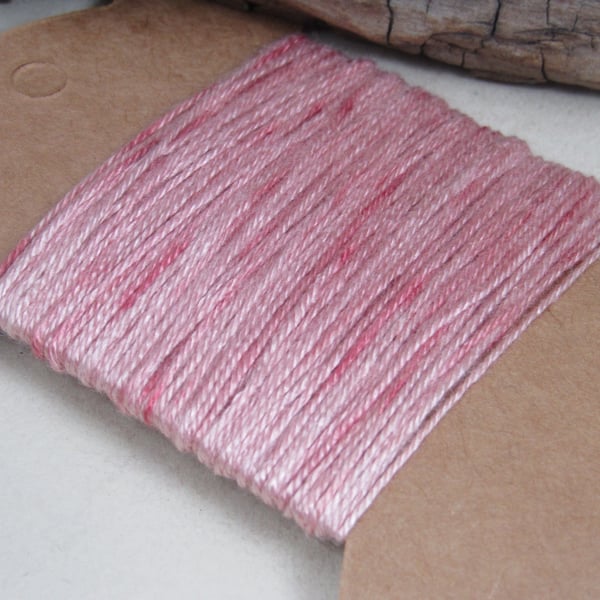 15m Naturally Dyed Sappanwood Pink Fine Cotton Perle Embroidery Thread