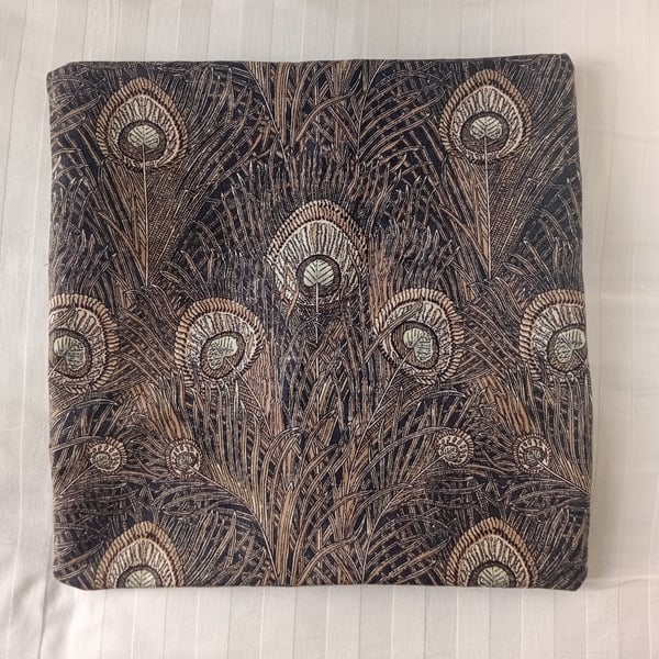 Liberty linen "Hera" cushion cover. Black and brown cushion cover