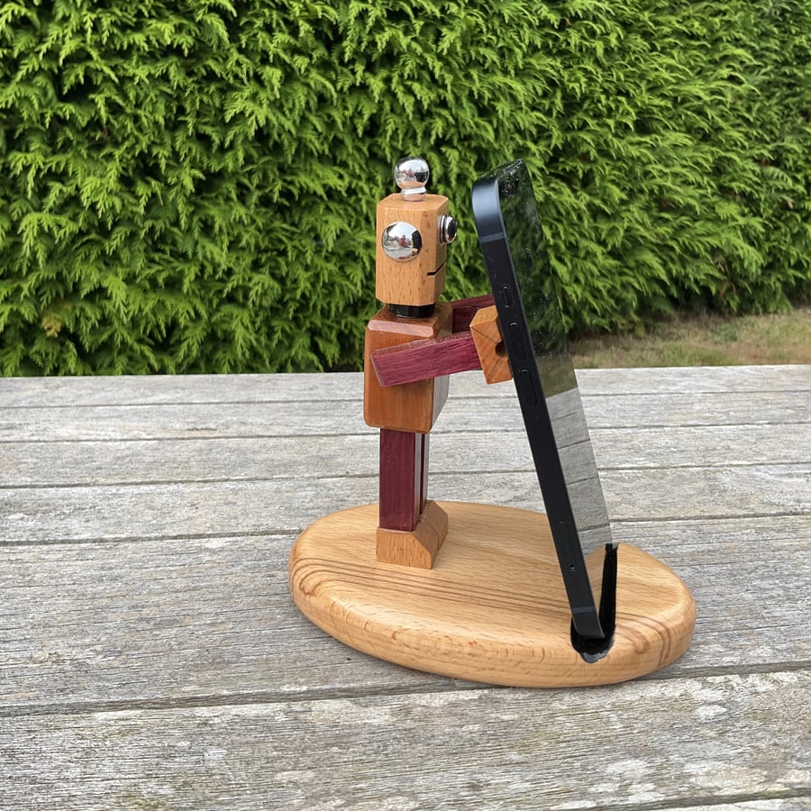 'Knob Head' Robot Phone Stand (WPS27)