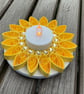 Quilled yellow tea light holder - Image 1