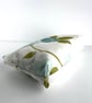 Roses Make up Bag, Cosmetic Bag with Turquoise and Duck-egg Blue Roses - Image 4