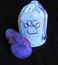 Doodle Cat Track Embroidered Project Bag - Image 1