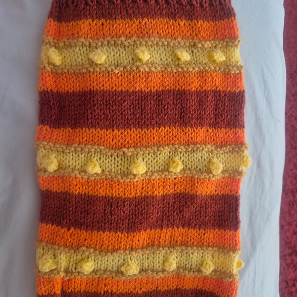 Hand knitted dog coat 