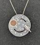 Sterling silver rocket pendant, Silver space jewellery, Moving jewellery  - Image 6