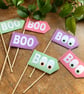 Pastel Halloween Felt Flag - Boho Baby Halloween Photo Prop - BOO Banner Nursery