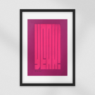 YEAH! Linocut Print - Limited Edition Handmade Typography Artwork