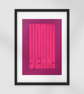 YEAH! Linocut Print - Limited Edition Handmade Typography Artwork