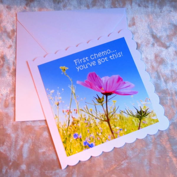 Chemo card. Cancer card. First chemo. - Folksy