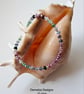Genuine Ruby, Sapphire & Emerald Dainty Stacker Sterling Silver Bracelet - Image 5