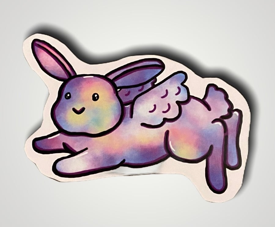 Cosmic bunny art stickers