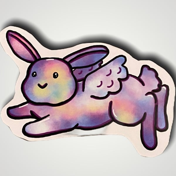 Cosmic bunny art stickers