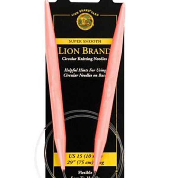 Lion Brand Circular Pink Knitting Needles 10mm