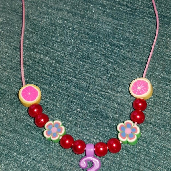 Children's '3' Charm Necklace