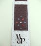 Floral Patterned Brown Leather Bookmark With Healing Crystals, White Quartz Cent - Image 5