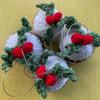 Knitted Christmas Pudding Baubles 