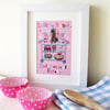 'Eat Dessert First' 6x4" framed print
