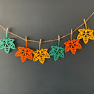 Autumn Leaves Papercut Garland