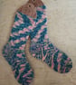 Socks, hand knitted, SMALL, adult size 4-5 - Image 2