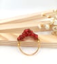Cluster Ring Set - Red Garnet & White Lustre Rings - Special Occasion   - Image 7