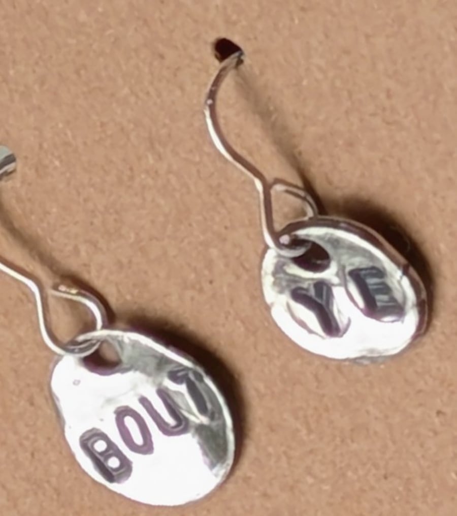 Fine Silver Bout Ye! Dangle Earrings