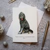 Dog Christmas Card Funny Card Hand Finished and Hand Designed By CottageRts