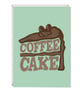 Coffee Cake Word Art Birthday Card - Image 1