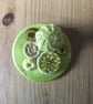 Dorset Button Medley Brooch, Lemon Yellow, M4 - Image 1