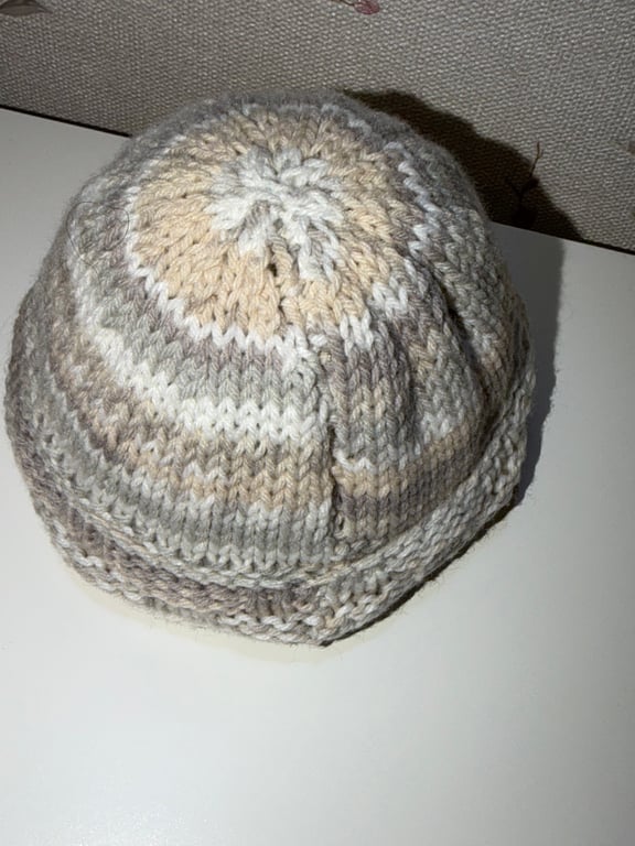 Hand knitted baby hat