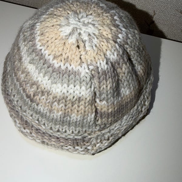 Hand knitted baby hat