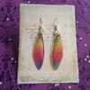 Pastel Rainbow Fairy Wing Sterling Silver Earrings