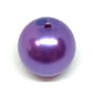 30mm round purple pearlised acrylic ball beads, 10pcs big heavy, for DIY Jewelle