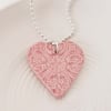 Bright ceramic loveheart pendant