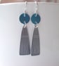 Blue and grey and earrings  - Image 2