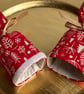 Pick and Mix Reusable Christmas Crackers. Red with 'scandi' trees. - Image 2