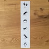 Puffin fabric strip - 6 unique designs