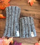 Handknit Dog Neck Warmer Snood Chunky Tweed - Grey