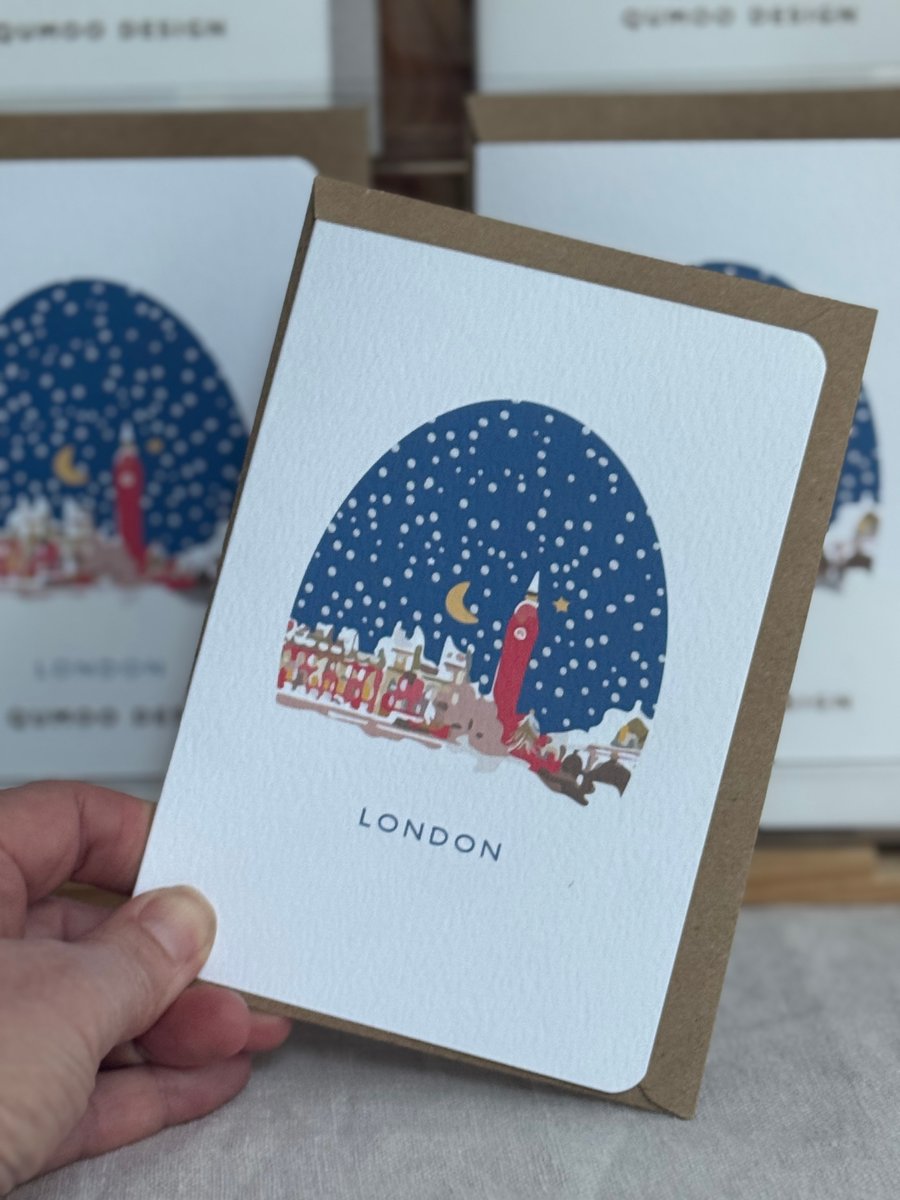 Christmas Card London Big Ben Westminster London (QM258)
