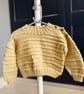 Hand-Knitted Toddler Jumper with Textured Stripe – Peanut Yellow(2-3y)