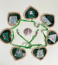 Christmas Hearts Hessian Bunting - green - Image 1