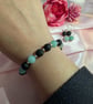 Black Lava & Amazonite bracelet and matching earrings  - Image 5