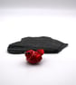 small glass red football bird - Image 5