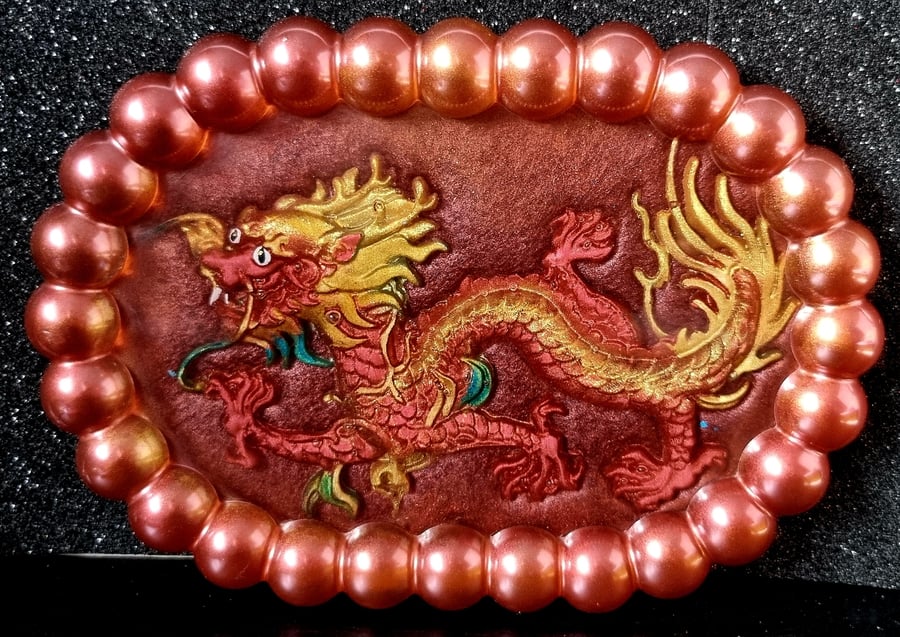 Handmade funky bubble coaster trays - Year of the dragon