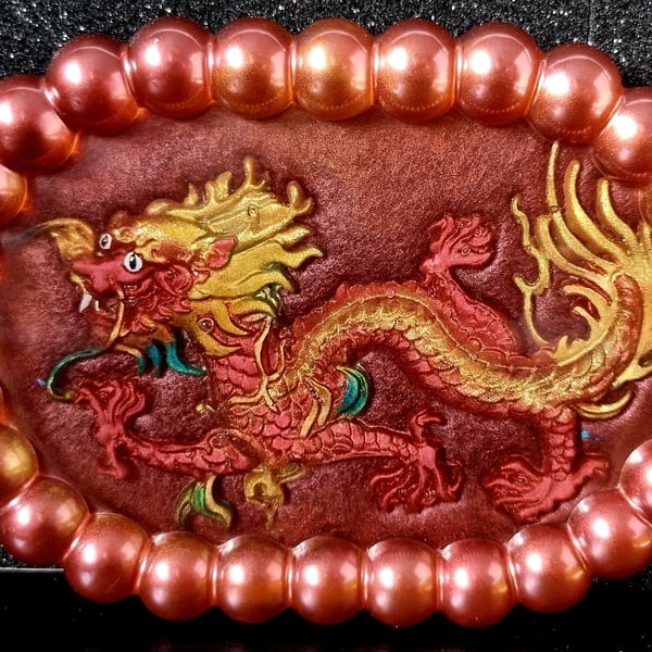 Handmade funky bubble coaster trays - Year of the dragon