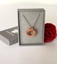 Hammered Pure Copper Mobius Seven Ring Necklace for 7th Anniversary Gift Idea  - Image 2