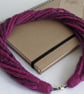 The Twist: felted cord necklace in shades of pinky purple - Image 2