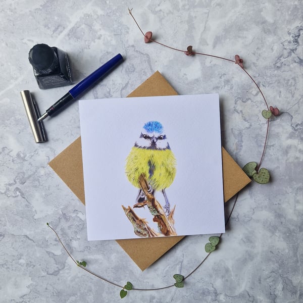 Blue Tit Greetings Card