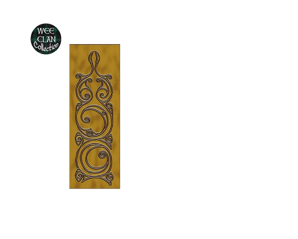 Celtic Inspired gold filigree on gold Vinyl Sticker For Phone, Laptop, Tablet