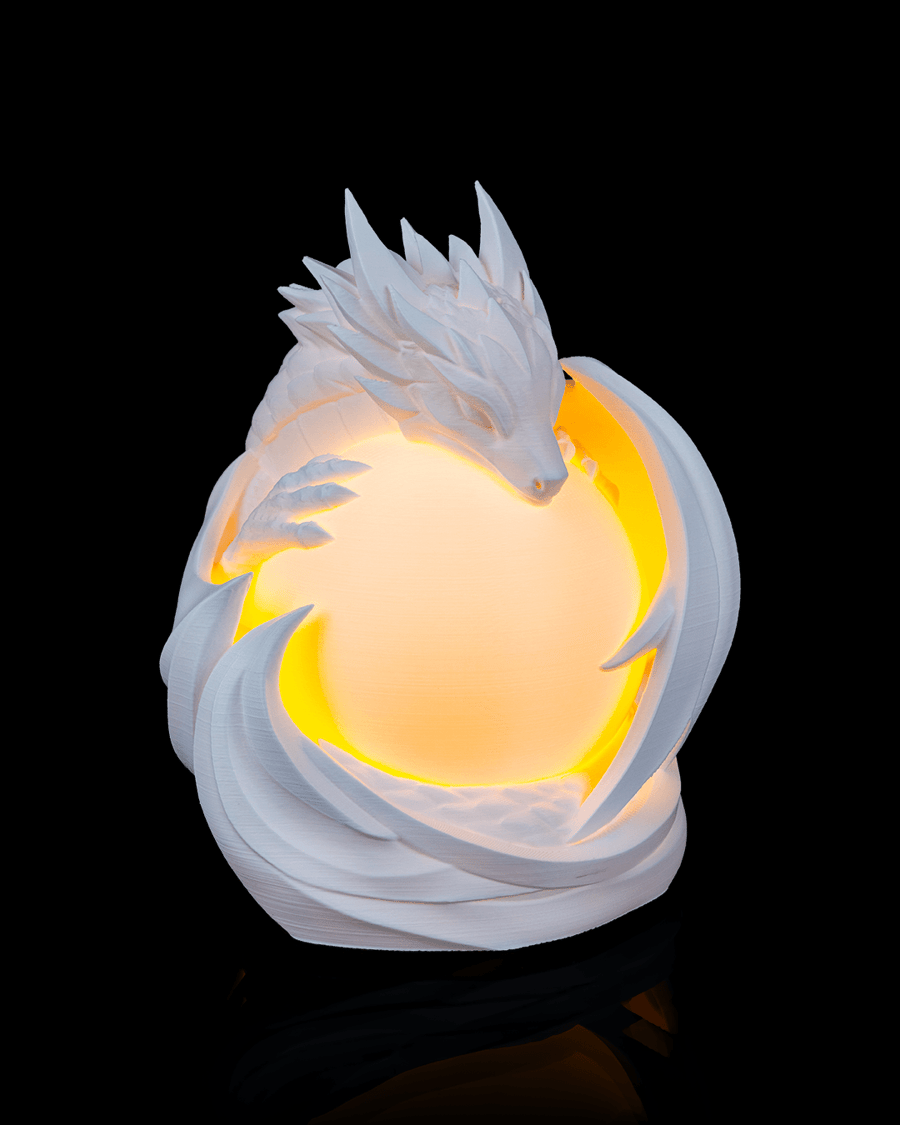 Dragon Lamp – Unique 3D Printed Table Lamp, Fantasy Dragon Night Light, Magical