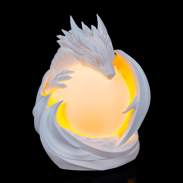 Dragon Lamp – Unique 3D Printed Table Lamp, Fantasy Dragon Night Light, Magical